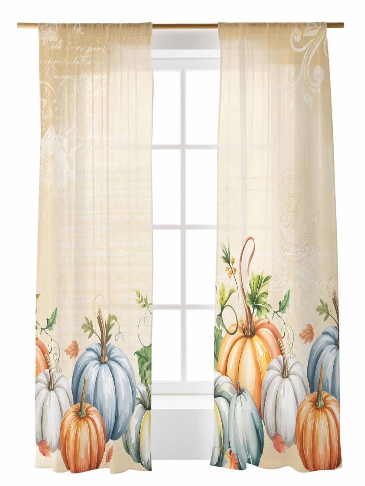 Oil Modern Paintings Abstract Sheer Curtains 84 Inch Length 2 Panels Set, Geometric Artwork Grey and Brown Semi Transparent Voile Rod Pocket Curtains for Living Dining Room Bedroom Drapes