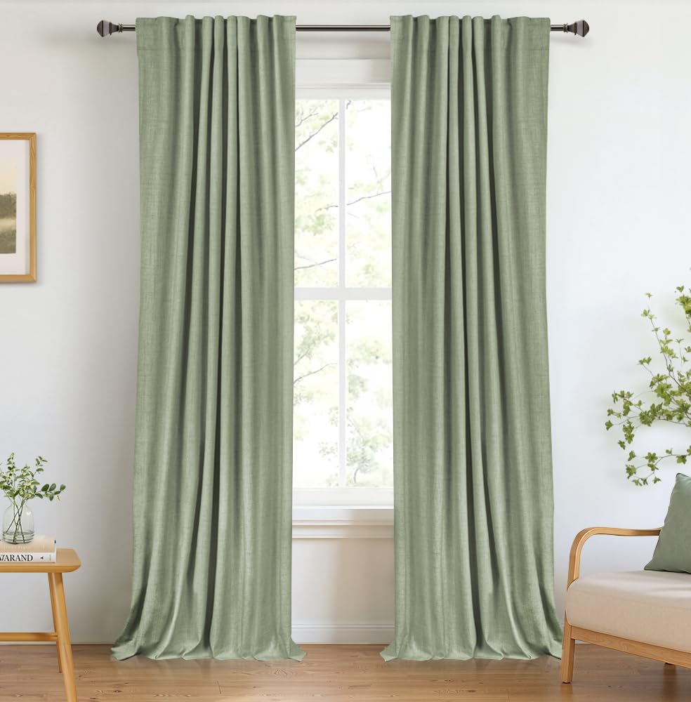50×84" Cream Blackout Curtains, 2 Panels Thermal Insulated Drapes for Bedroom Living Room