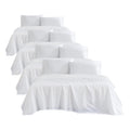 Linen Closet 100% Organic Cotton Queen Sheets Set, 4 Pieces, Light Blue - Percale Bed Sheets & Pillowcases Set - Up To 16" Deep Pocket Fitted Sheet - Cooling, Crisp & Breathable - For Hot Sleepers