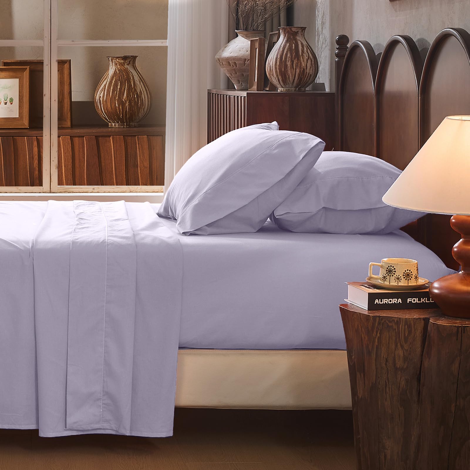 100% Linen Sheets Queen Size,Breathable & Durable 4-Piece Bed Flax Sheet Set,Soft All-Season Bedding for Hot Sleepers 16" Deep Pocket Oeko-TEX Certified,（Queen, Dark Grey）