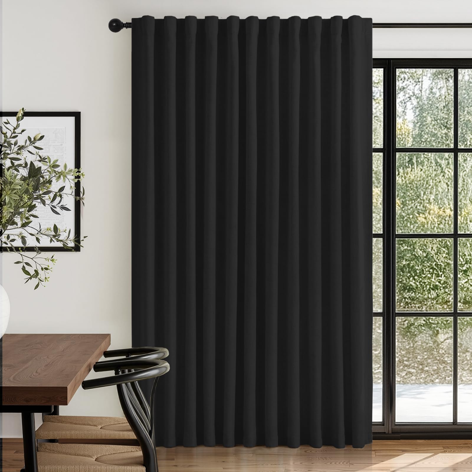 50×84" Cream Blackout Curtains, 2 Panels Thermal Insulated Drapes for Bedroom Living Room