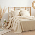 Linen Sheets Queen Size, Cotton Linen Bed Sheets, Breathable, Durable Bed Sets 18" Deep Pocket(Natural Linen)