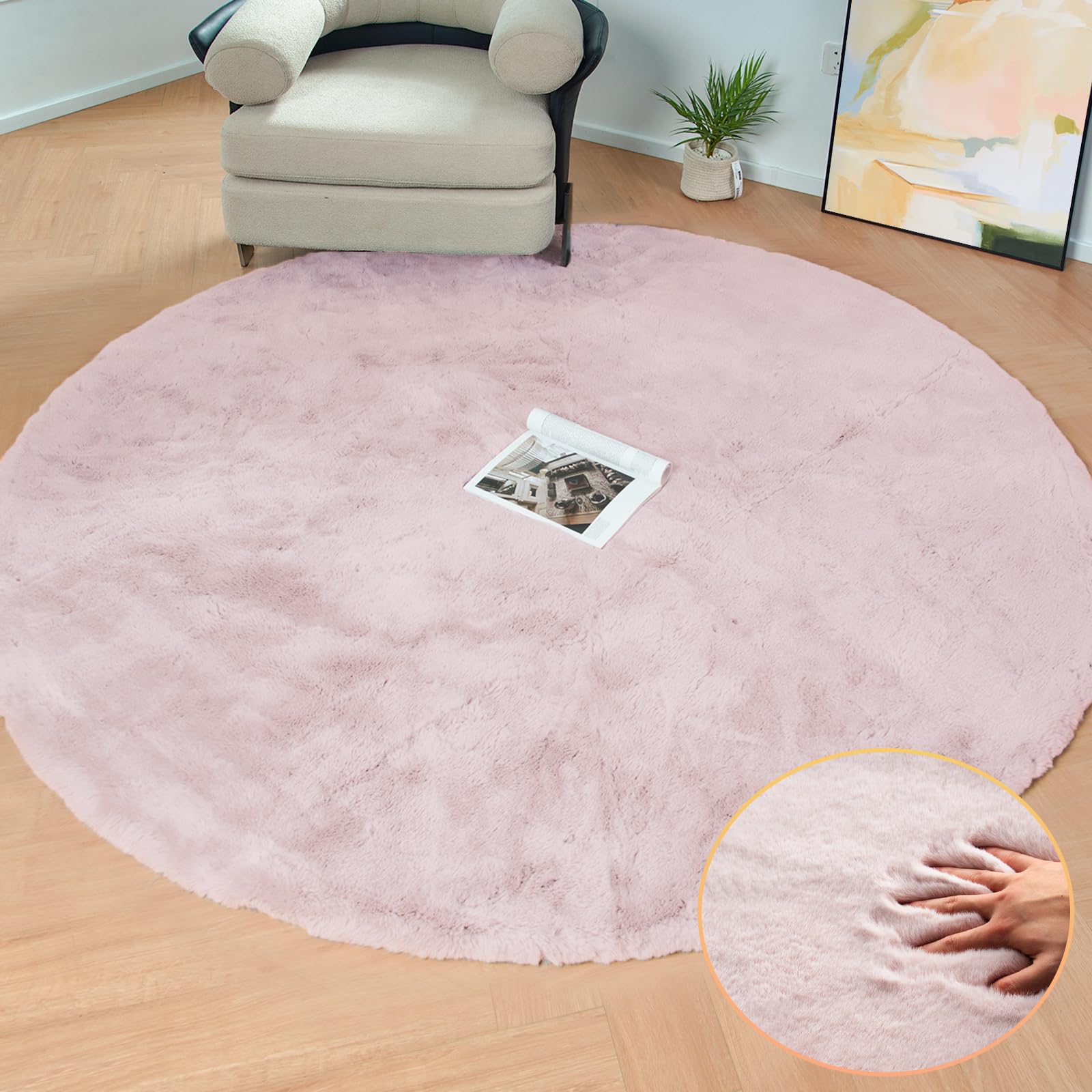 ORINOVA White Faux Rabbit Fluffy Fur Rugs for Bedroom Machine Washable Furry Area Rugs for Living Room Smal 2x4 Shag Runner Rug Nursery Rug