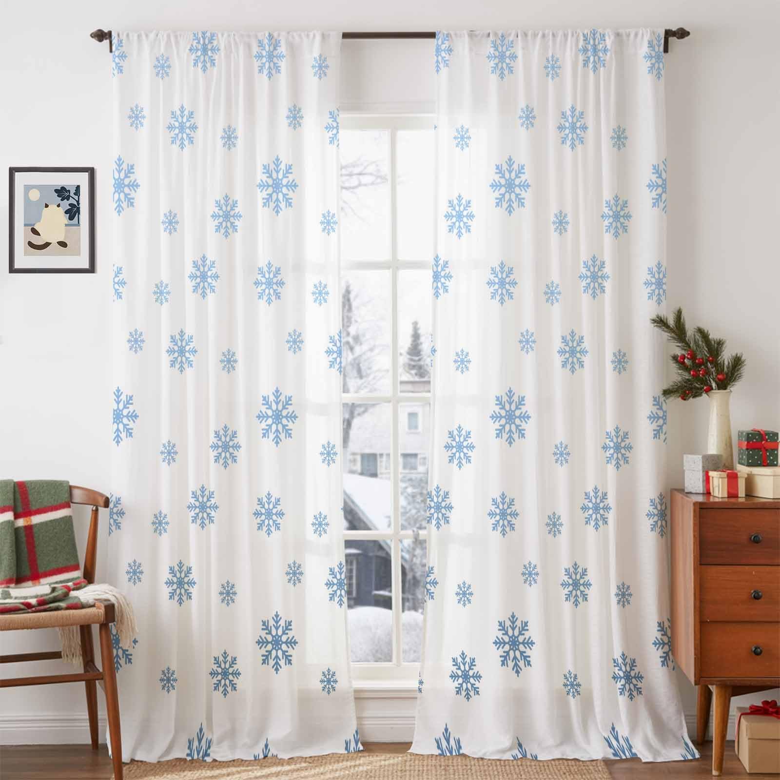 Oil Modern Paintings Abstract Sheer Curtains 84 Inch Length 2 Panels Set, Geometric Artwork Grey and Brown Semi Transparent Voile Rod Pocket Curtains for Living Dining Room Bedroom Drapes