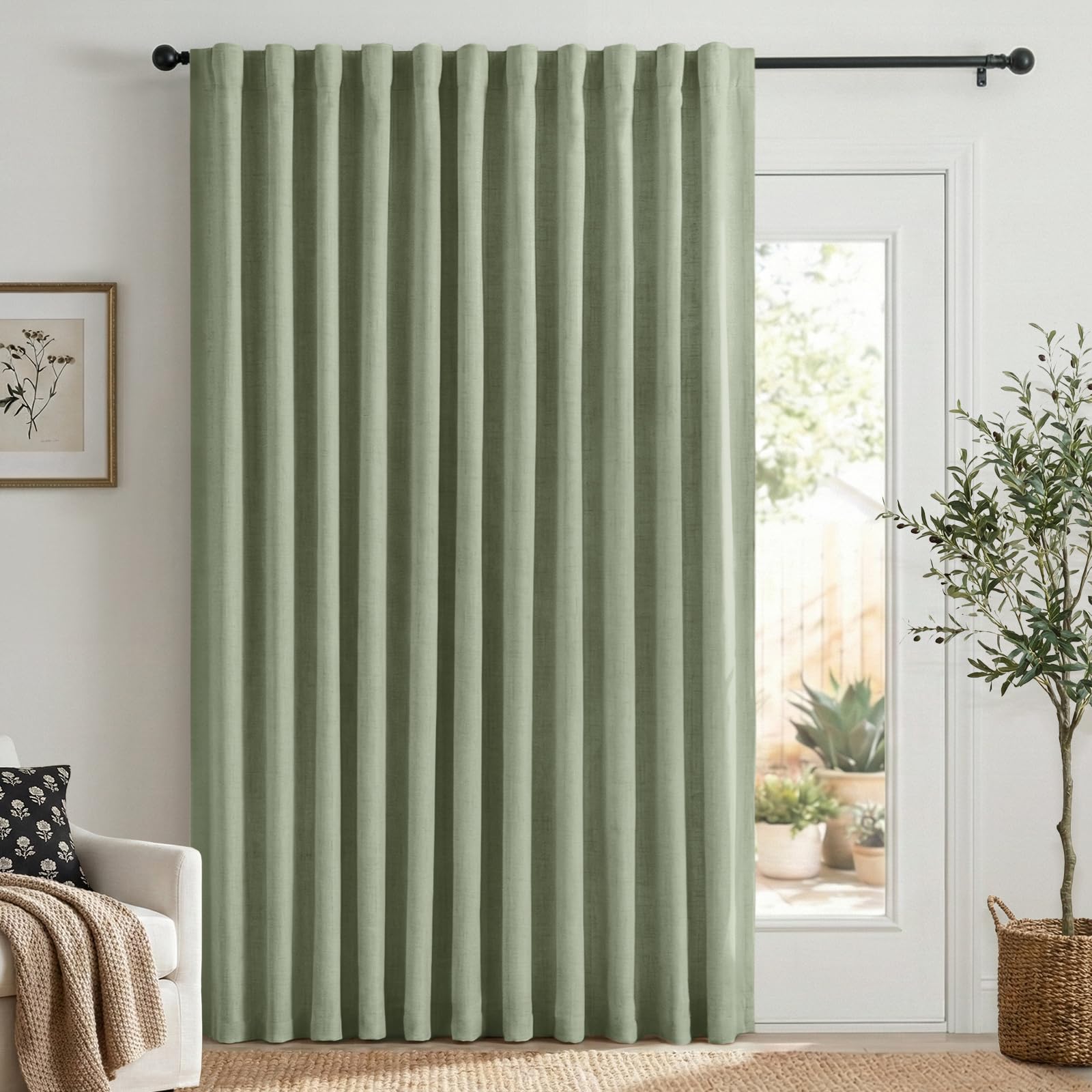 50×84" Cream Blackout Curtains, 2 Panels Thermal Insulated Drapes for Bedroom Living Room
