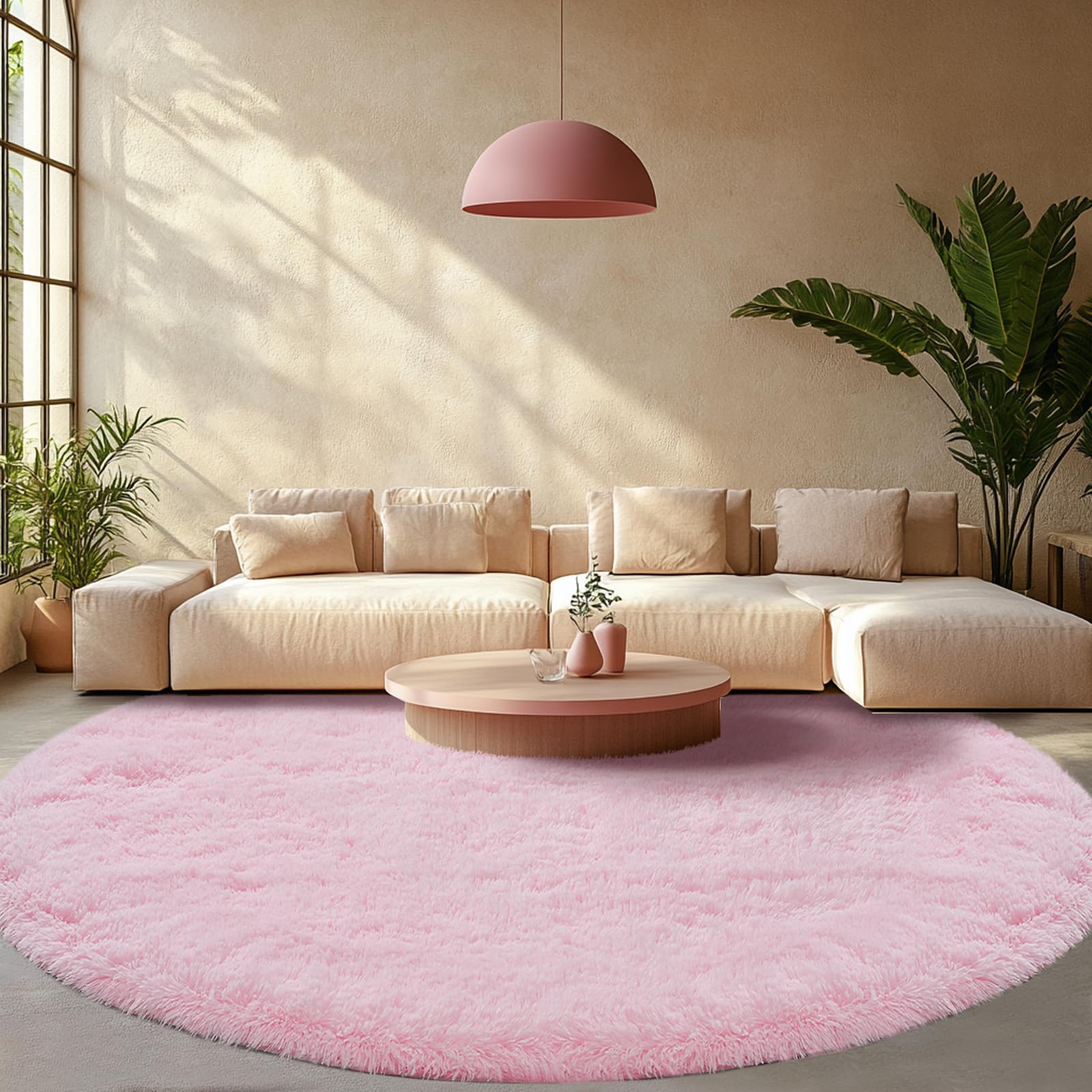 CAIYUECS Shag Area Rug,Indoor Ultra Soft Fluffy Plush Rugs for Bedroom Living Room, Non-Skid Modern Nursery Faux Fur Rugs for Kids Room Home Decor (Tie-Dyed Light Gray, 5x7 Feet)