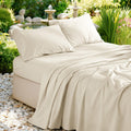 100% French Pure Linen Sheets Queen Size, Breathable, Soft and Durable Pure Linen Sheets, Anti-Tear Linen Bed Sheets, 16 Inch Deep Pocket - 4 PC (Linen,Queen)