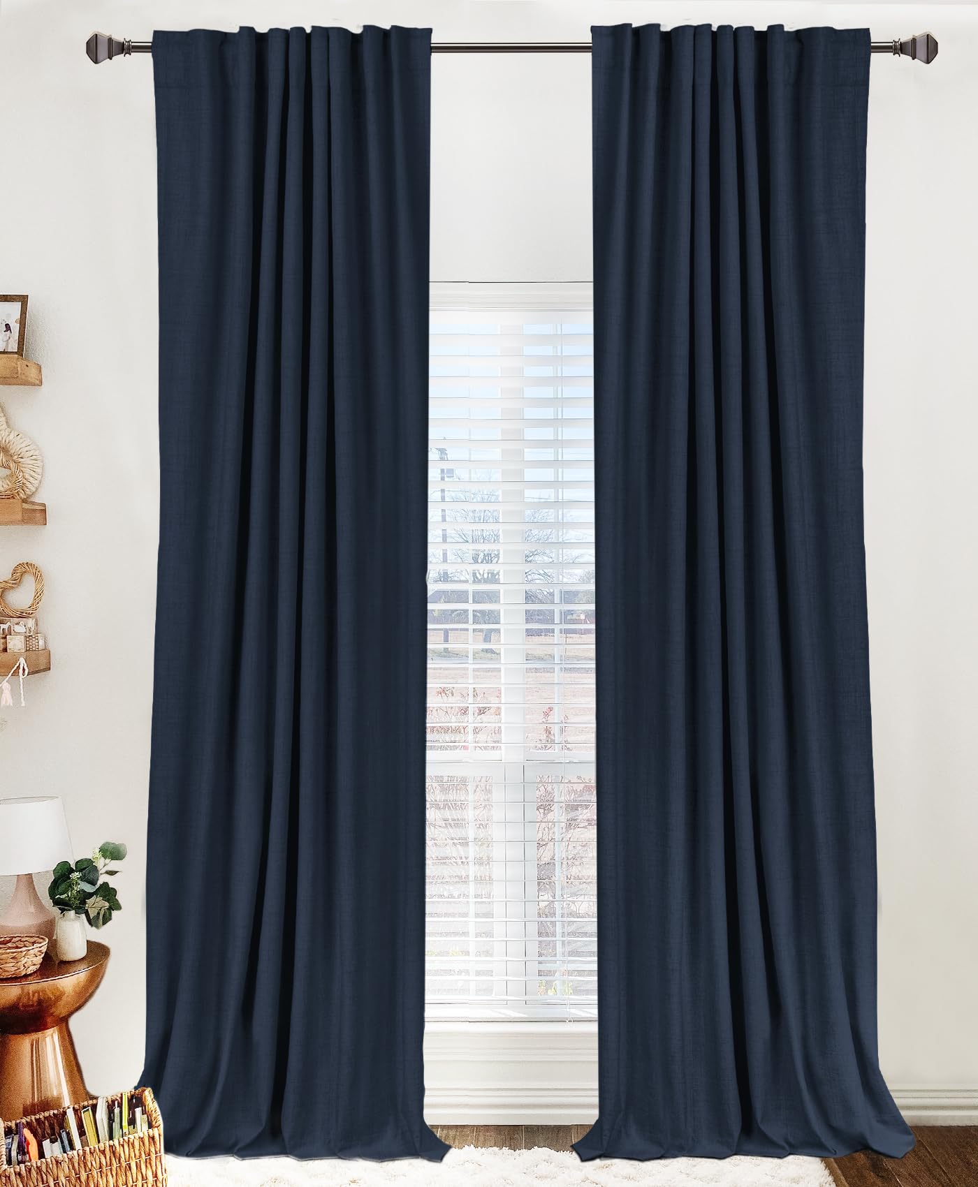 50×84" Cream Blackout Curtains, 2 Panels Thermal Insulated Drapes for Bedroom Living Room