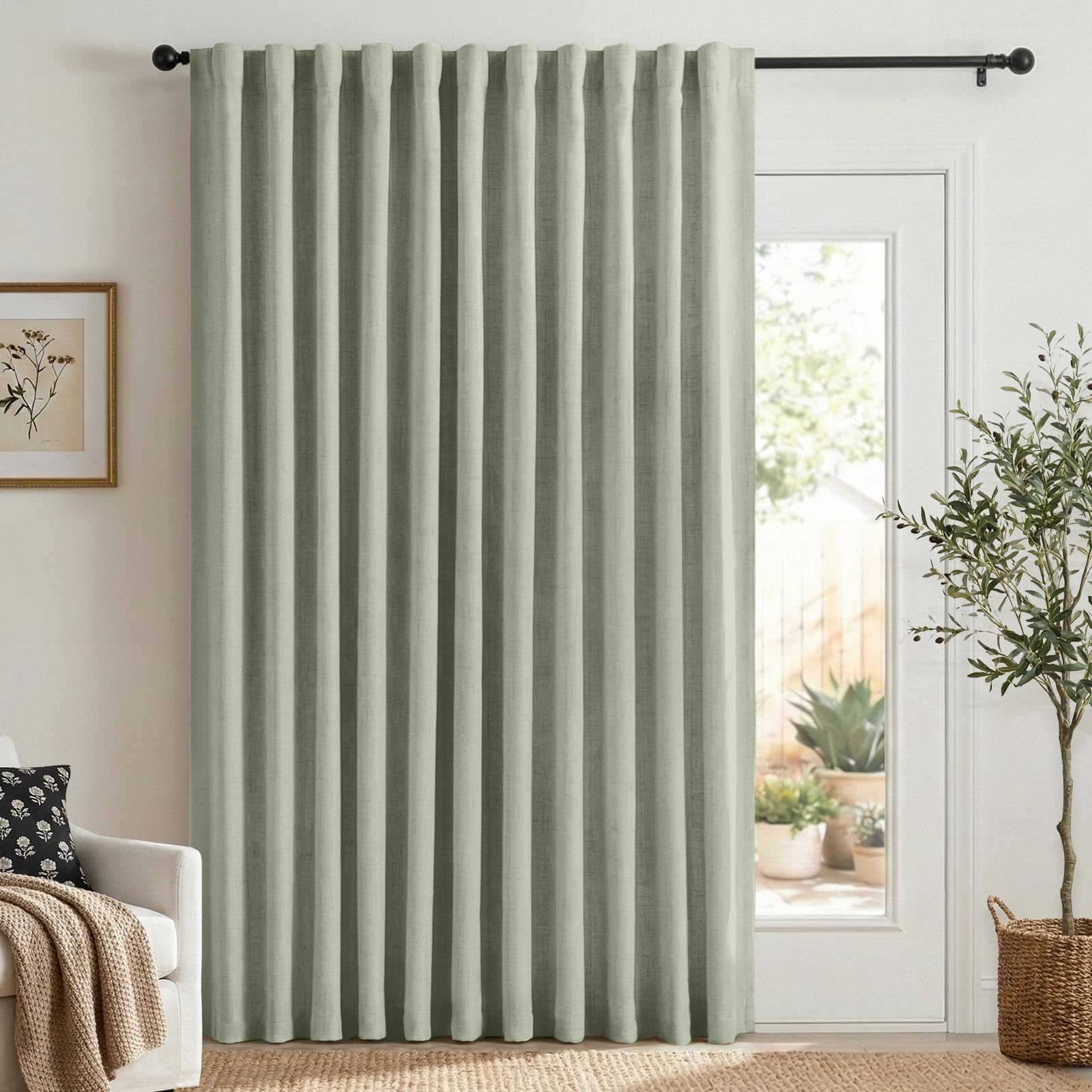 50×84" Cream Blackout Curtains, 2 Panels Thermal Insulated Drapes for Bedroom Living Room