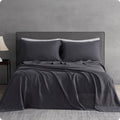 DAPU Pure Linen Sheets Set, 100% French Linen from Normandy, Breathable and Durable for Hot Sleepers, 4 Pcs Queen Size Sheets Set - 1 Flat Sheet, 1 Fitted Sheet, 2 Pillowcases (Natural Linen, Queen)