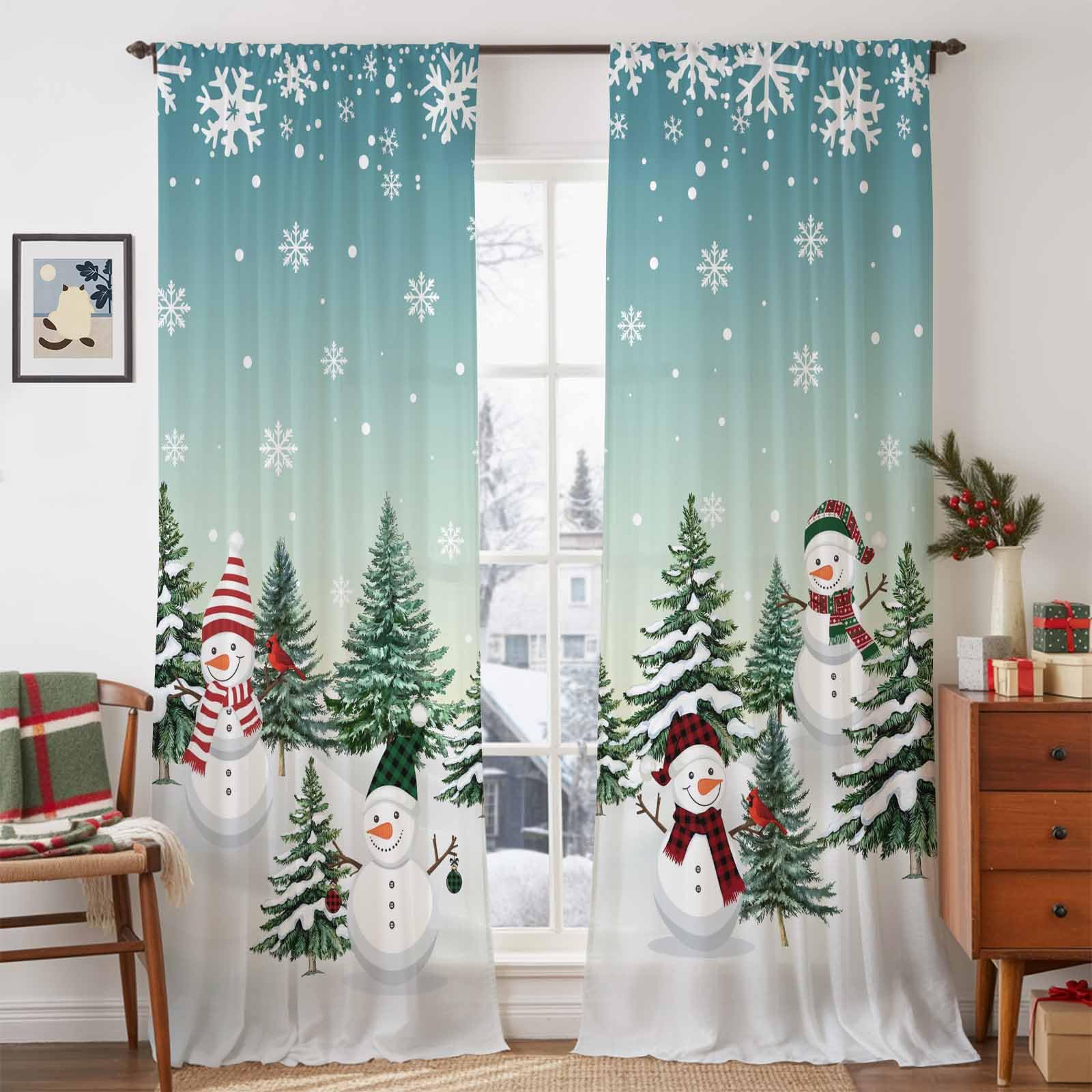Oil Modern Paintings Abstract Sheer Curtains 84 Inch Length 2 Panels Set, Geometric Artwork Grey and Brown Semi Transparent Voile Rod Pocket Curtains for Living Dining Room Bedroom Drapes