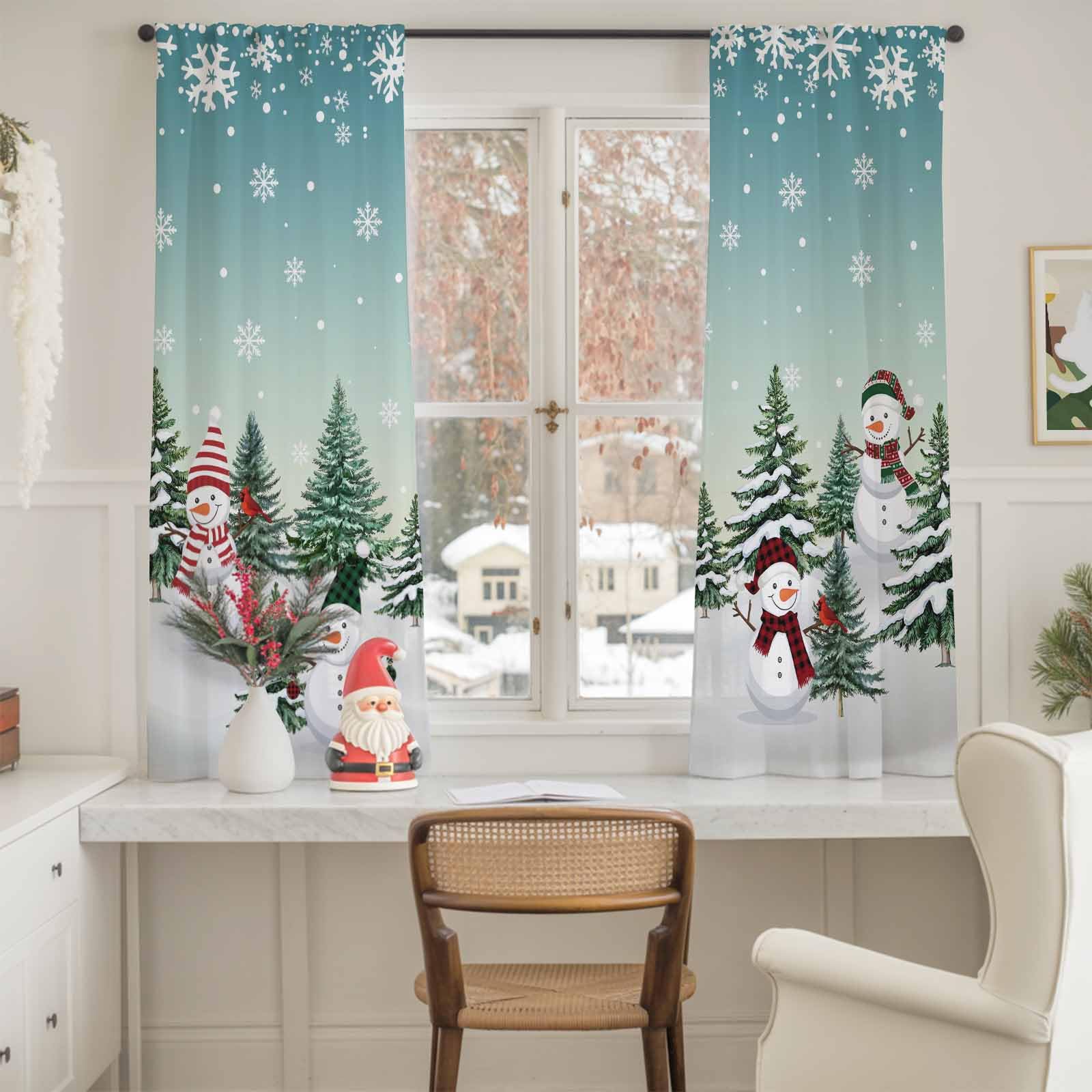 Oil Modern Paintings Abstract Sheer Curtains 84 Inch Length 2 Panels Set, Geometric Artwork Grey and Brown Semi Transparent Voile Rod Pocket Curtains for Living Dining Room Bedroom Drapes