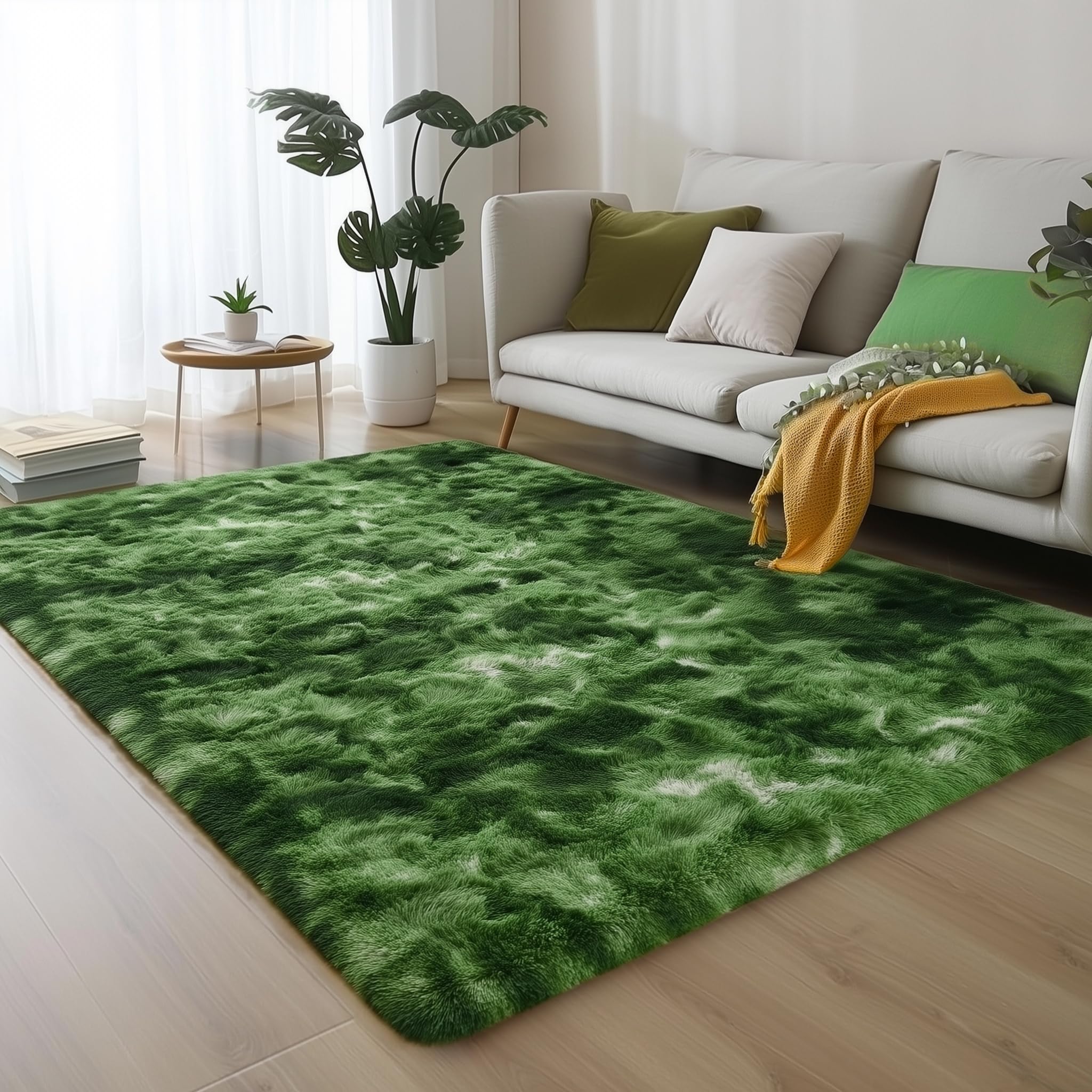 PAGISOFE Abstract Soft Shaggy Rugs for Living Room 5x8 Ft,Tie-Dyed Grey Fluffy Rugs for Kids Room Furry Carpets for Bedroom Room Decor Aesthetic Large Shag Carpet for Boys Girls Dorm Nursery