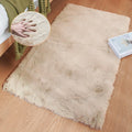 ORINOVA White Faux Rabbit Fluffy Fur Rugs for Bedroom Machine Washable Furry Area Rugs for Living Room Smal 2x4 Shag Runner Rug Nursery Rug