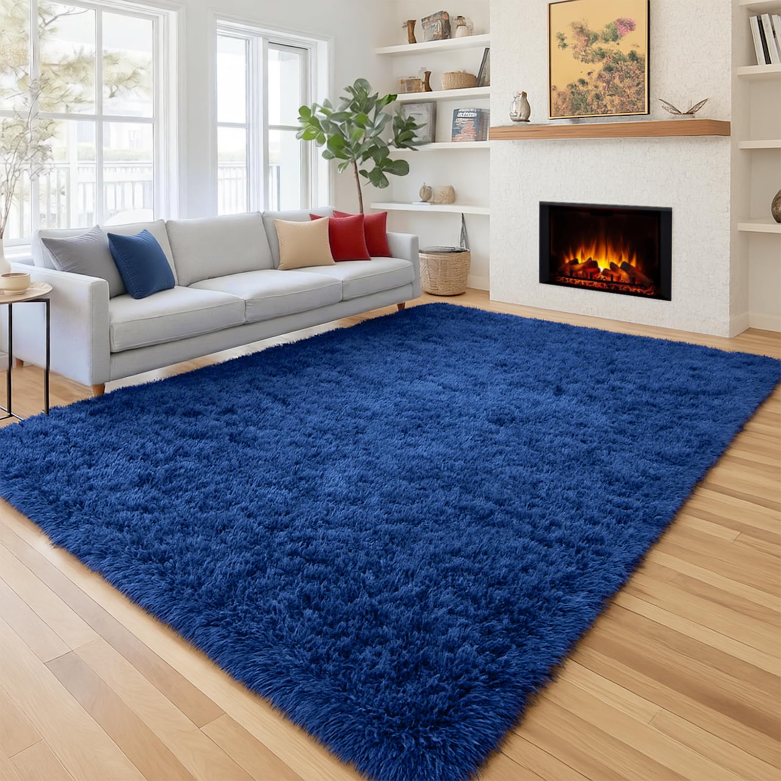 PAGISOFE Abstract Soft Shaggy Rugs for Living Room 5x8 Ft,Tie-Dyed Grey Fluffy Rugs for Kids Room Furry Carpets for Bedroom Room Decor Aesthetic Large Shag Carpet for Boys Girls Dorm Nursery
