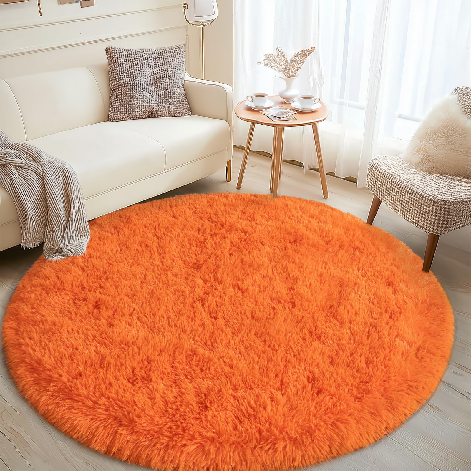 Fluffy Rugs for Living Room Bedroom, 5x7 Feet Abstract Blue Shag Area Rugs, Non-Slip Indoor Modern Fuzzy Plush Floor Carpet for Dorm Nursery Kids Room Decor, Soft Shaggy Throw Rug