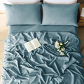 100% Linen Sheets Queen Size 4 Piece - Washed Natural Flax Bedding Set, Ultra Breathable Soft Durable Flat Sheet, Fitted Sheet Set with 16" Deep Pocket, All Season (Linen, King)