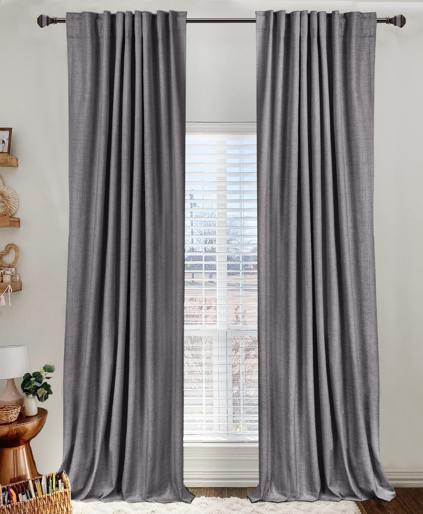 50×84" Cream Blackout Curtains, 2 Panels Thermal Insulated Drapes for Bedroom Living Room