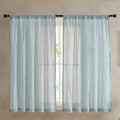 French Connection - Charter Crushed, Window Curtain, Set of 2 Panels, Semi Sheer, Modern Home Decor, Drapes for Living Room, Dining Room, Bedroom, Dorm, Measures 50" x 108", Natural
