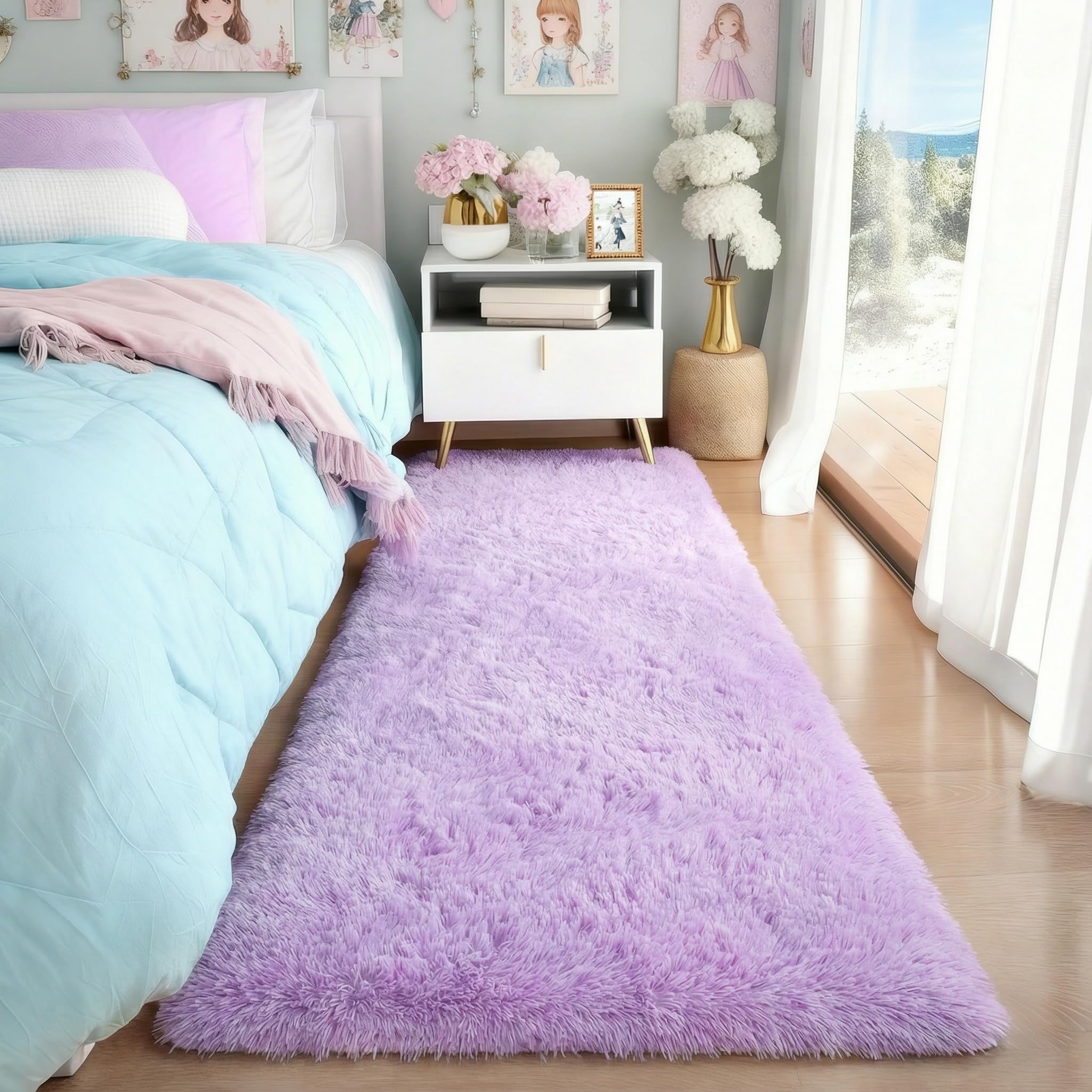 PAGISOFE Abstract Soft Shaggy Rugs for Living Room 5x8 Ft,Tie-Dyed Grey Fluffy Rugs for Kids Room Furry Carpets for Bedroom Room Decor Aesthetic Large Shag Carpet for Boys Girls Dorm Nursery