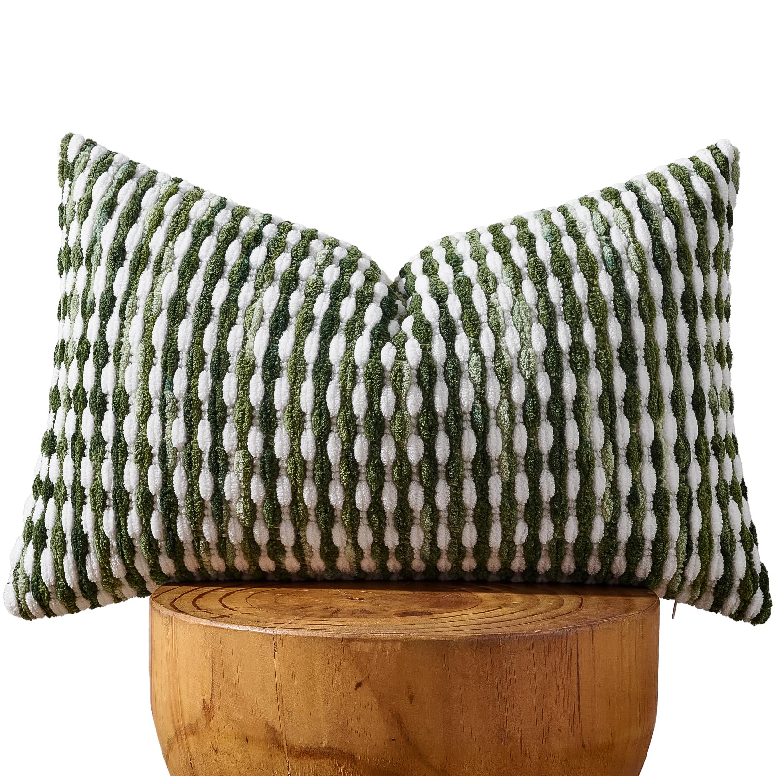 20×20 Inch Brown Boho Chenille Pillow Covers, Set of 2 Tufted Pillowcases for Home Decor