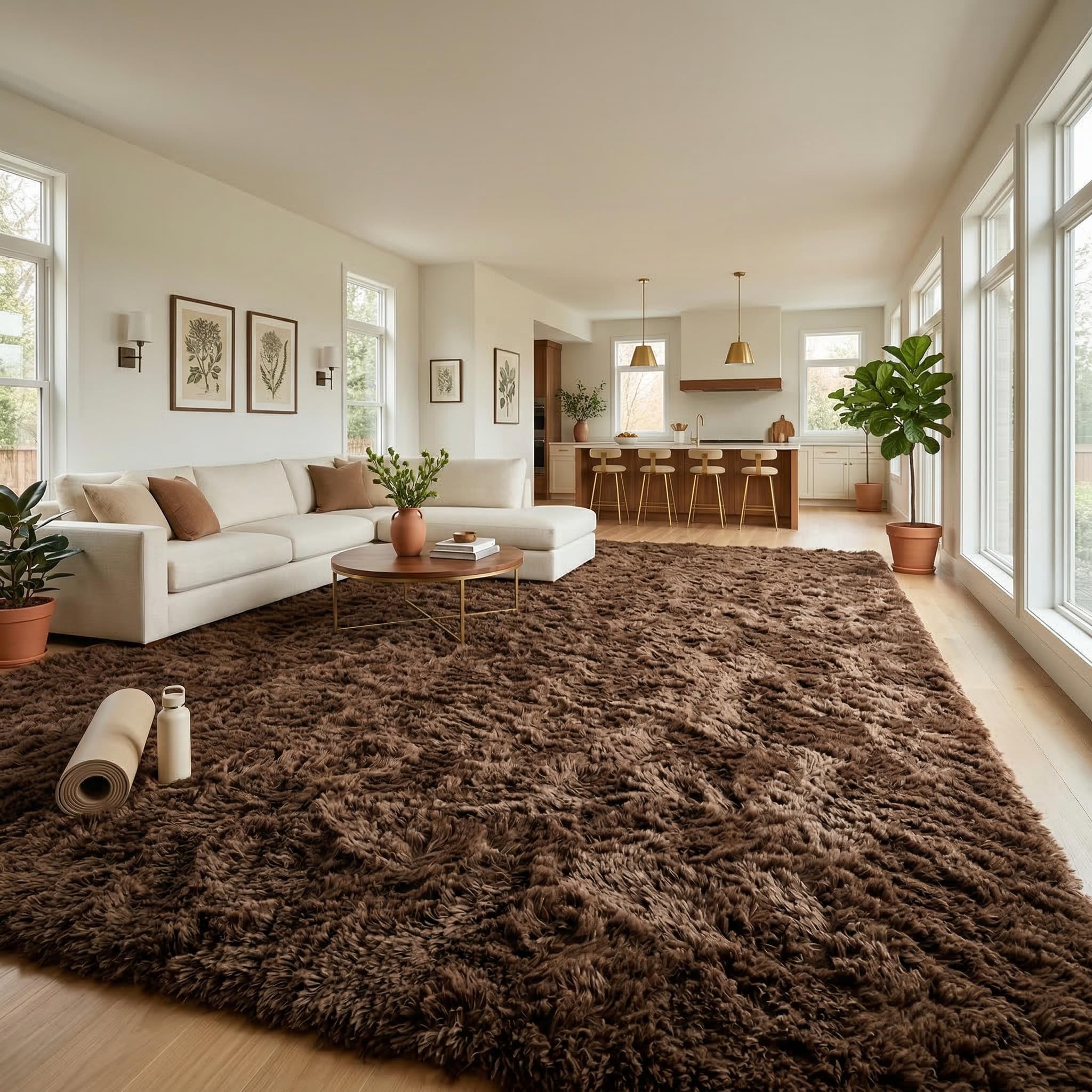 Fluffy 5x7 Area Rugs for Bedroom: Tie-dye White Grey Soft Shag Rug for Living Room, Large Fuzzy Plush Indoor Floor Carpet Non Slip Modern Rug for Nursery Boys Girls Kids Room Playroom Dorms Home Decor