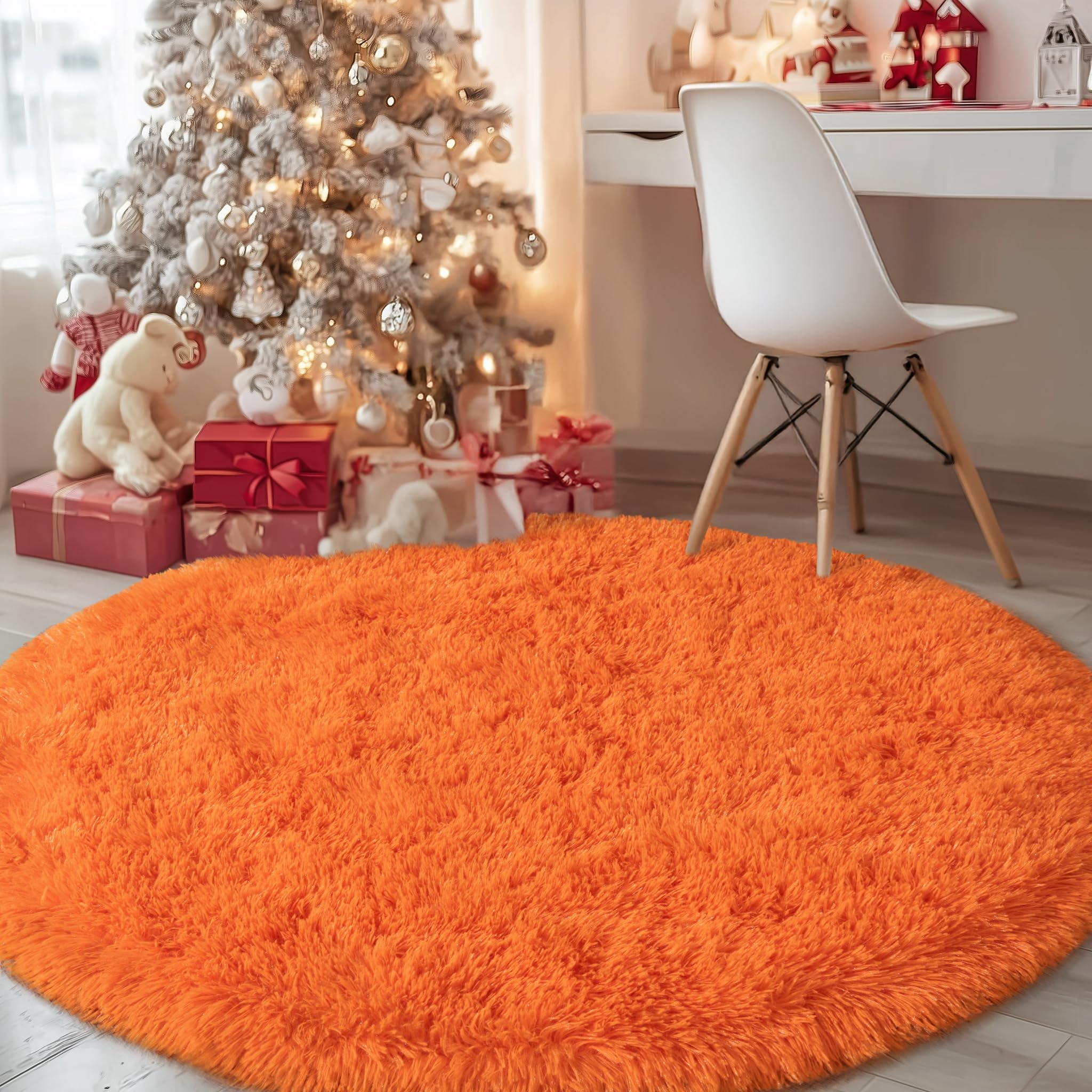 Fluffy Rugs for Living Room Bedroom, 5x7 Feet Abstract Blue Shag Area Rugs, Non-Slip Indoor Modern Fuzzy Plush Floor Carpet for Dorm Nursery Kids Room Decor, Soft Shaggy Throw Rug