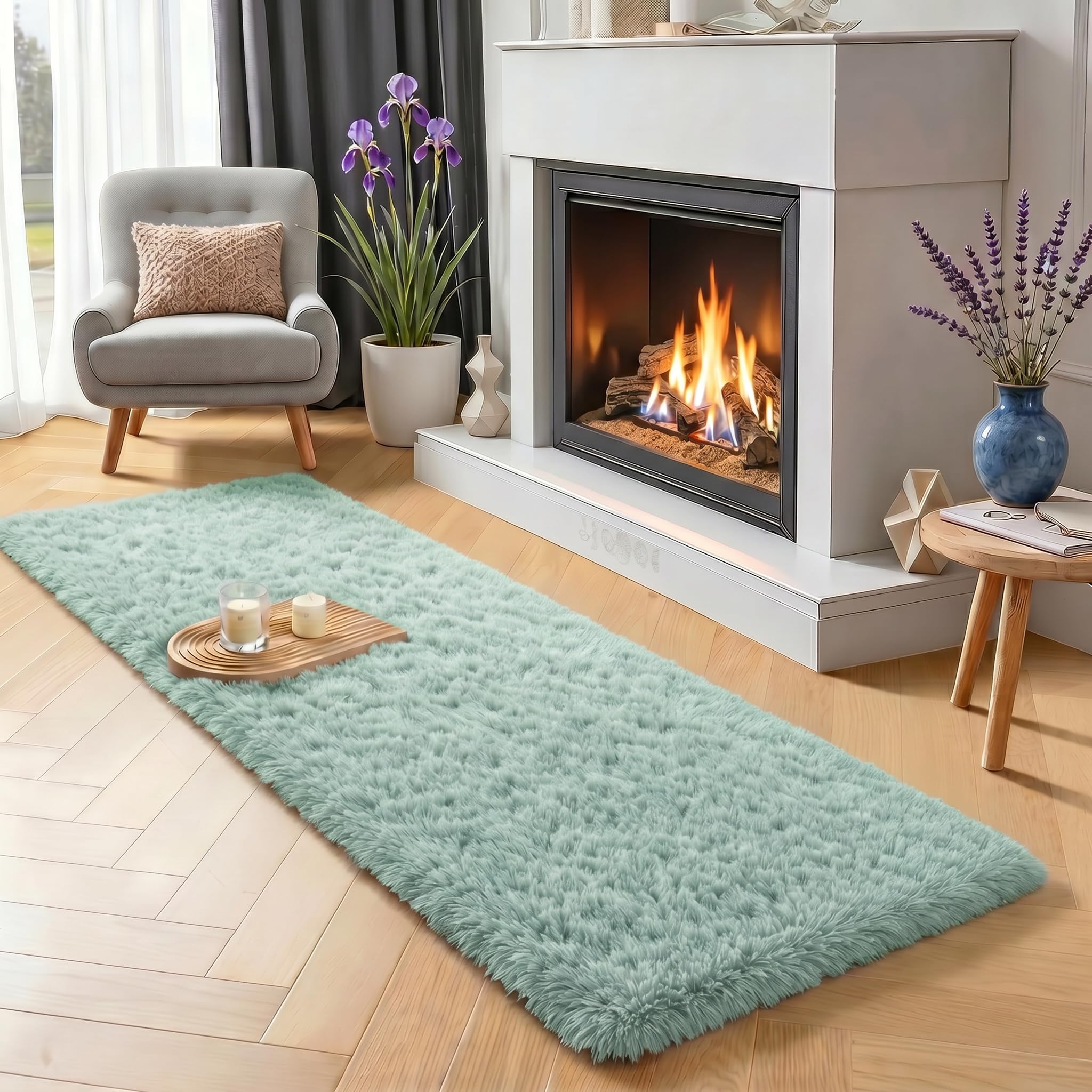 PAGISOFE Abstract Soft Shaggy Rugs for Living Room 5x8 Ft,Tie-Dyed Grey Fluffy Rugs for Kids Room Furry Carpets for Bedroom Room Decor Aesthetic Large Shag Carpet for Boys Girls Dorm Nursery