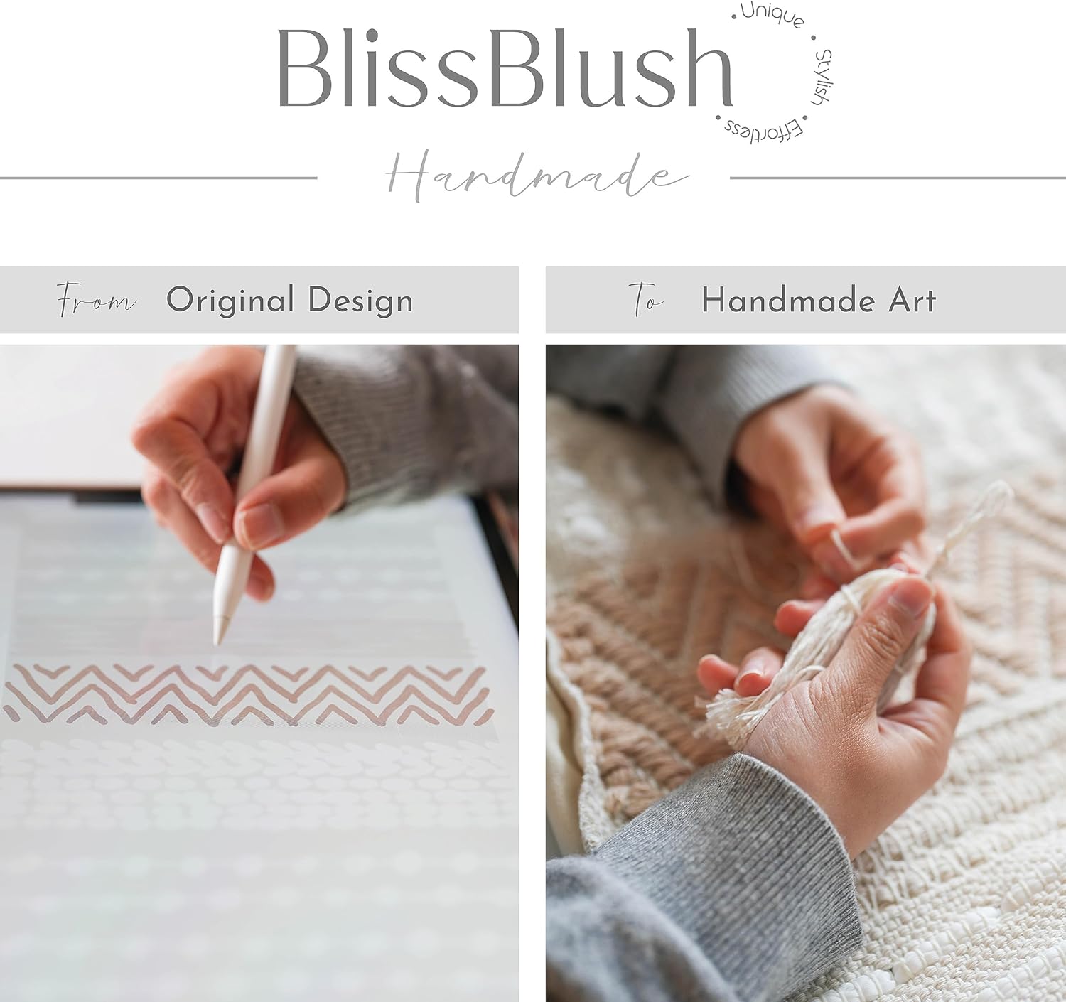 BlissBlush Decorative Throw Pillow Covers 20x20 Combo Set of 2 Square Cream Neutral White Boho Accent Pillowcase Tassels Farmhouse Cushion for Couch Sofa Bedroom Living Room Home Décor Cover ONLY