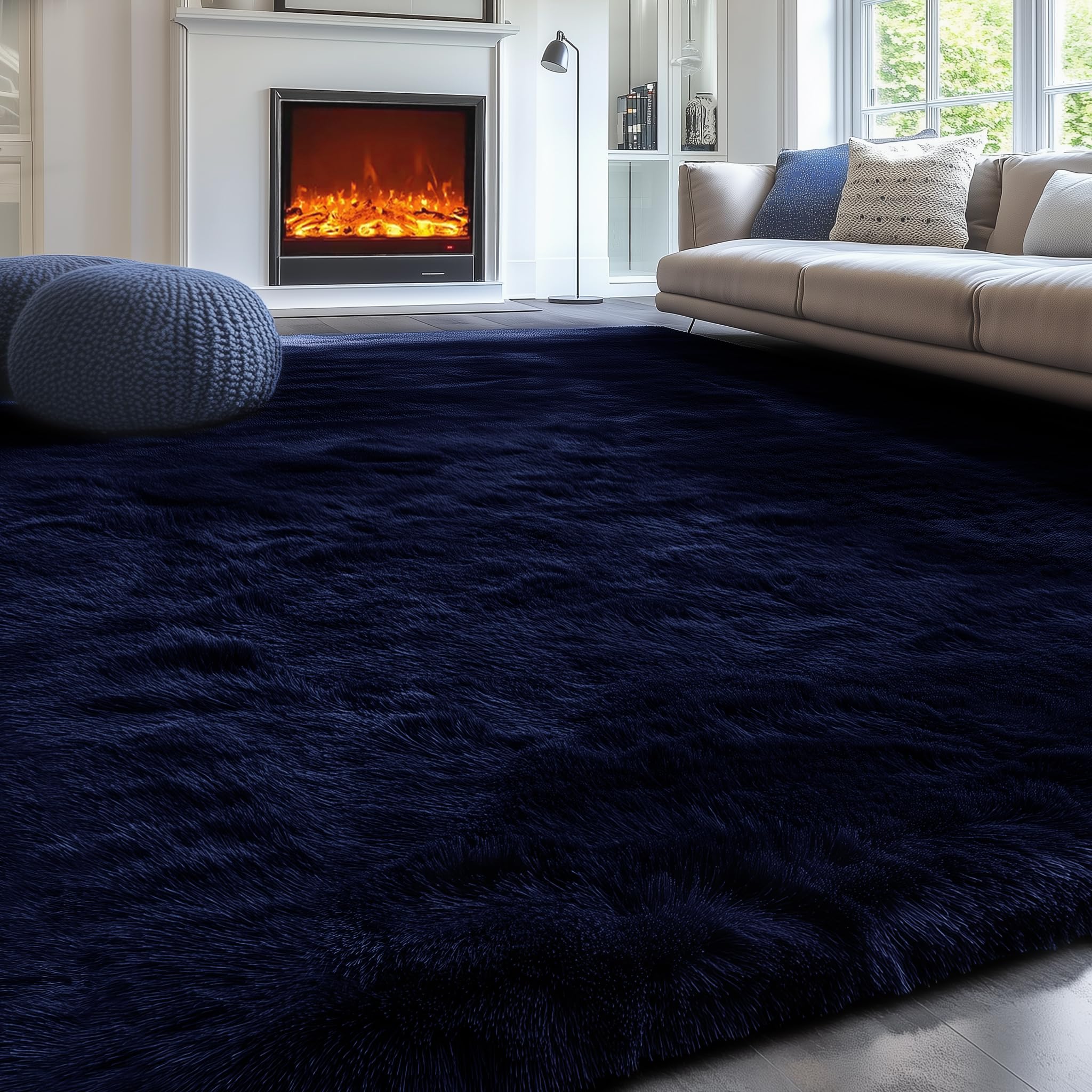 PAGISOFE Abstract Soft Shaggy Rugs for Living Room 5x8 Ft,Tie-Dyed Grey Fluffy Rugs for Kids Room Furry Carpets for Bedroom Room Decor Aesthetic Large Shag Carpet for Boys Girls Dorm Nursery