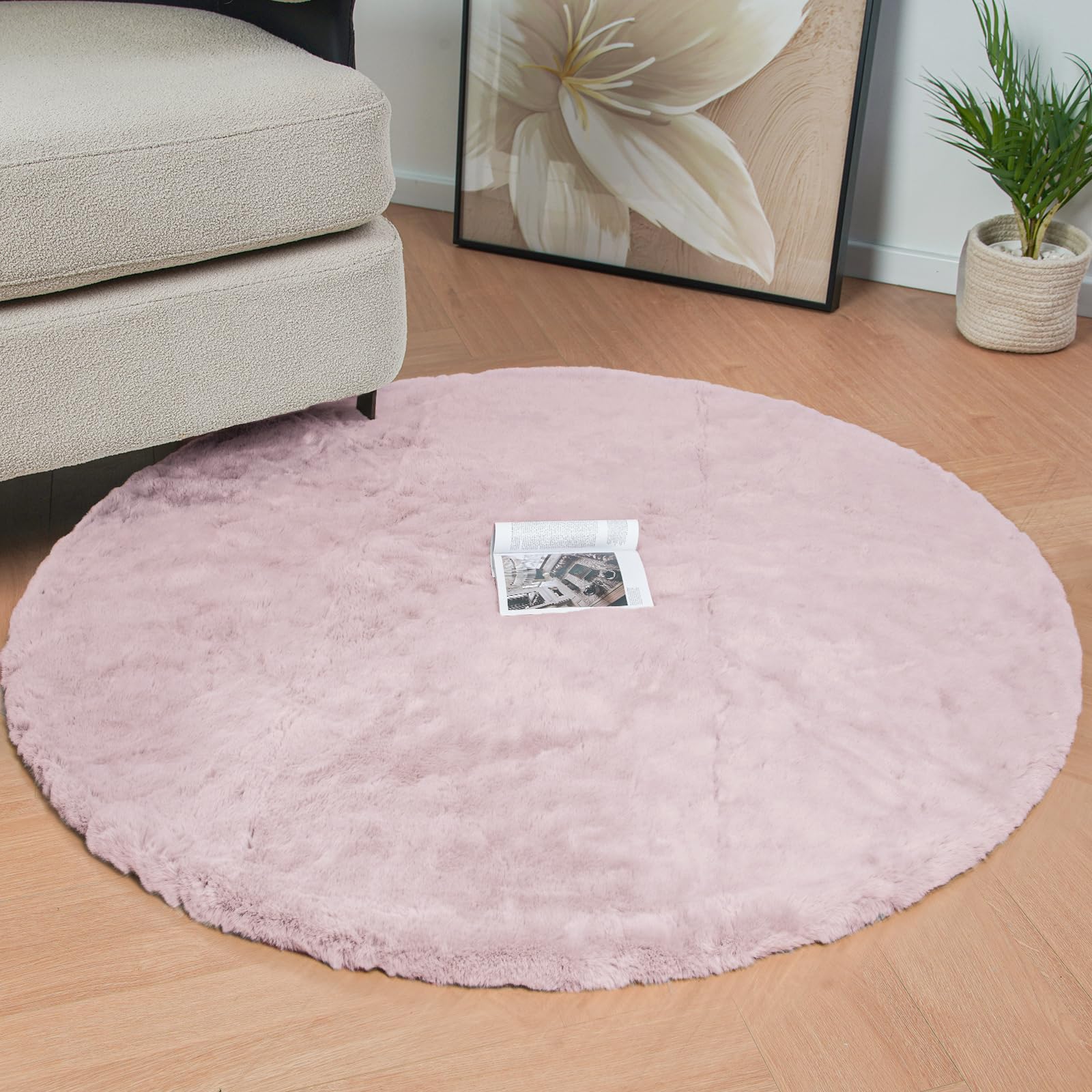 ORINOVA White Faux Rabbit Fluffy Fur Rugs for Bedroom Machine Washable Furry Area Rugs for Living Room Smal 2x4 Shag Runner Rug Nursery Rug