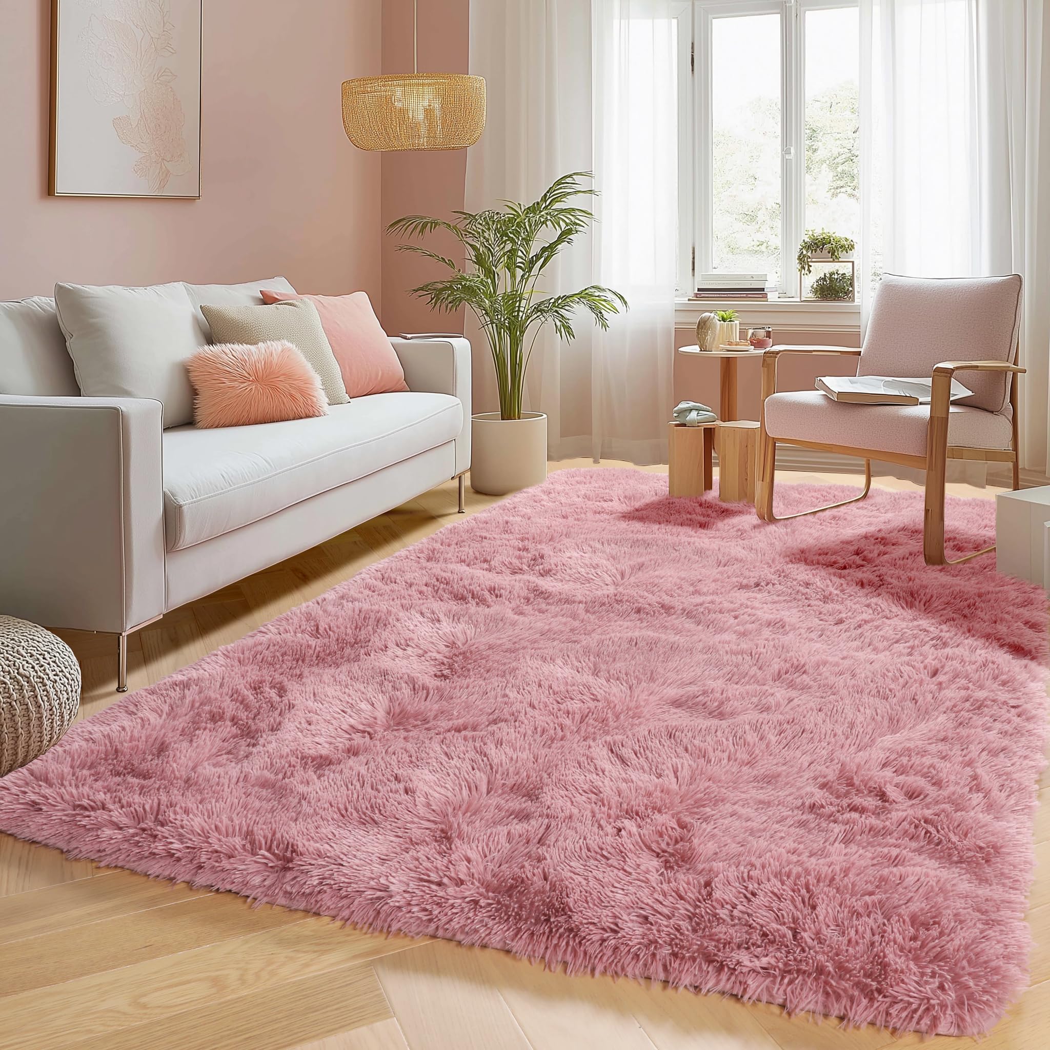 PAGISOFE Abstract Soft Shaggy Rugs for Living Room 5x8 Ft,Tie-Dyed Grey Fluffy Rugs for Kids Room Furry Carpets for Bedroom Room Decor Aesthetic Large Shag Carpet for Boys Girls Dorm Nursery