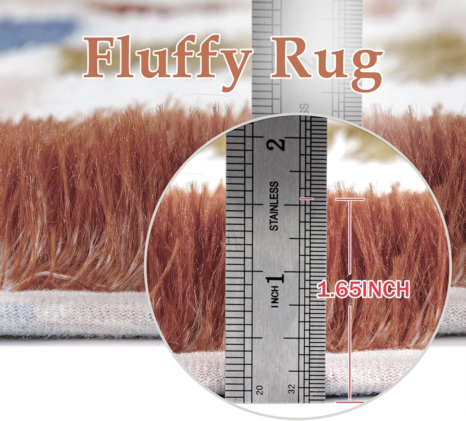 HUGEAR 8x10 Checkered Rug Coloful Living Room Modern Shag Rug Super Soft Washable Indoor Fuzzy Carpet Fluffy Vacuumable Rainbow Area Rugs for Bedroom Home Decor Non Slip