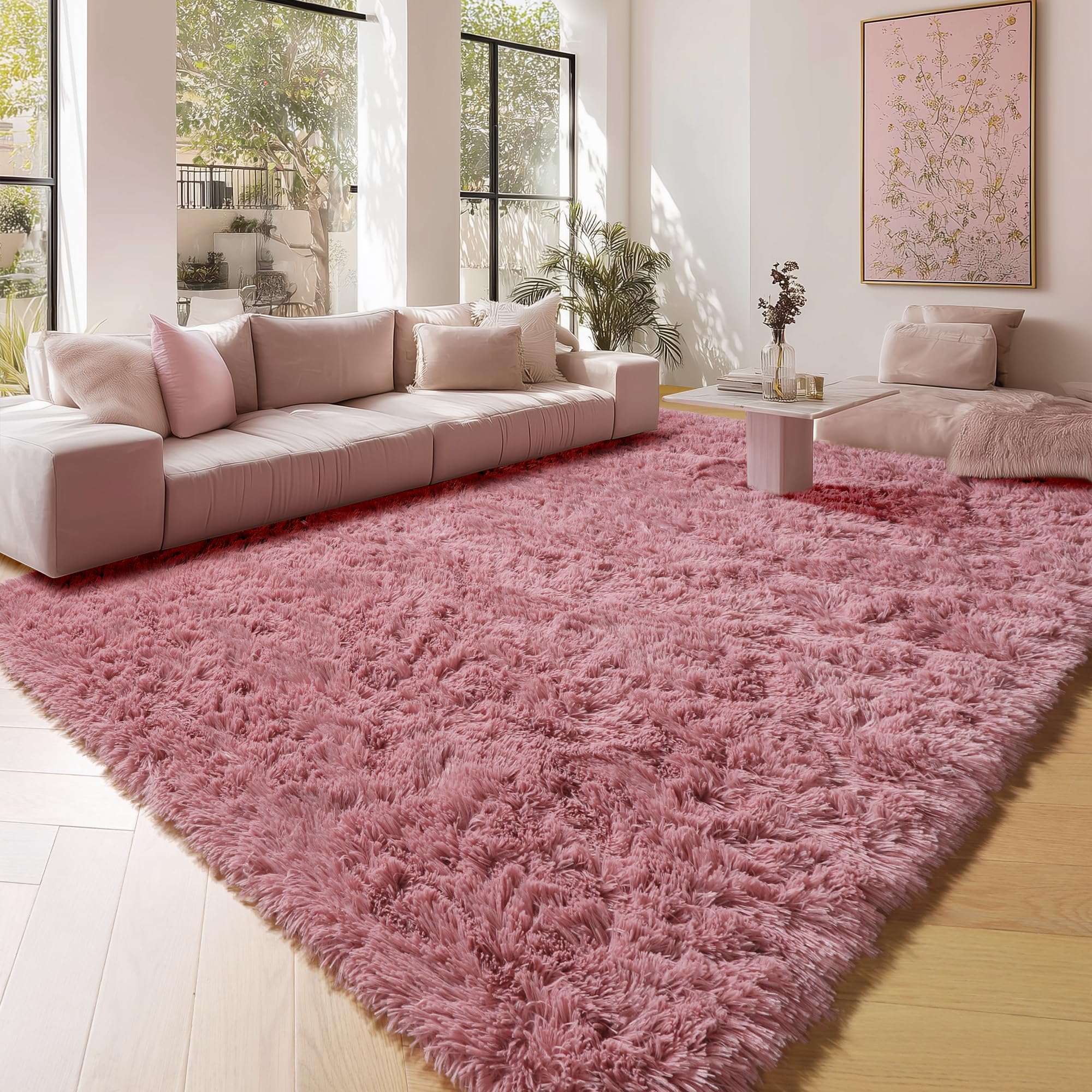 ONASAR Tie-Dyed Dark Grey Round Area Rugs 5ft, Ultra Soft Bedroom Circle Rug for Kids Girls Teen Room, Fluffy Plush Shaggy Carpet Floor Mats for Baby Nursery Living Room Playroom Home Decor
