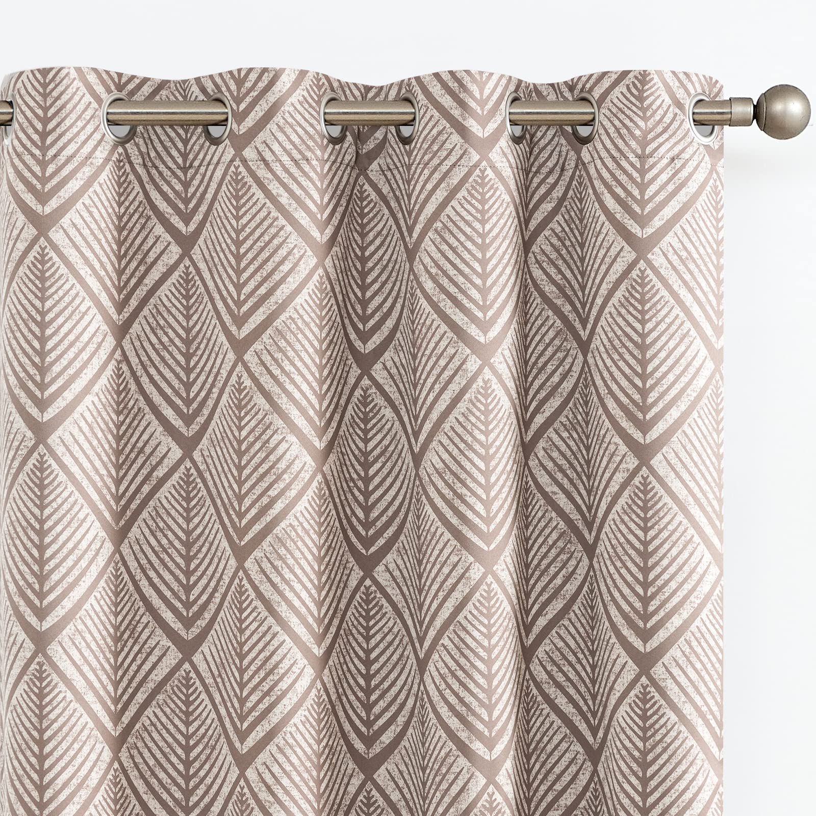 jinchan Vintage Curtains 84 Inch Long Cream Scroll Floral Dusty Blue Curtians for Living Room Bedroom Room Darkenign Drapes Thermal Insulated Classic Traditional Privacy Grommet Top 2 Panels