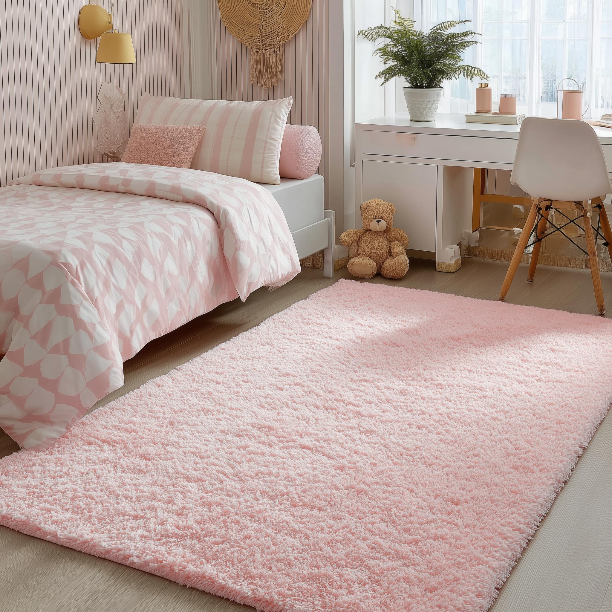 PAGISOFE Abstract Soft Shaggy Rugs for Living Room 5x8 Ft,Tie-Dyed Grey Fluffy Rugs for Kids Room Furry Carpets for Bedroom Room Decor Aesthetic Large Shag Carpet for Boys Girls Dorm Nursery